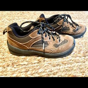 Lands End Hiking Womens 8M Suede/Fabric/Rubber Outdoor Shoes